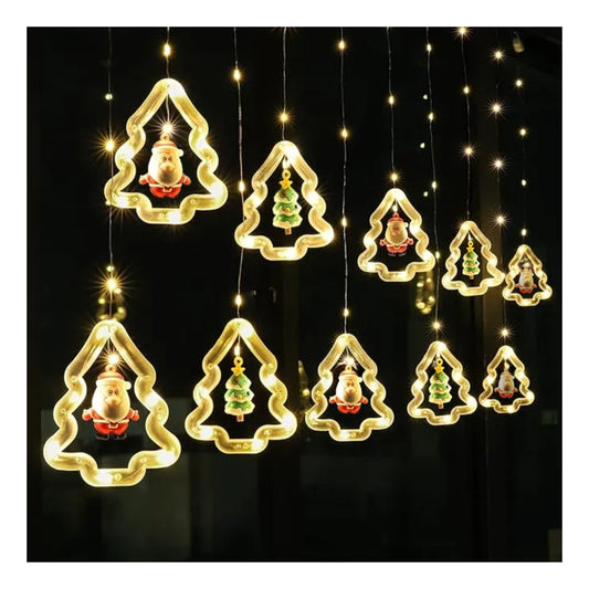 Pisca Pisca Cortina De Luz Led Natalina Arvore De Natal E Pa