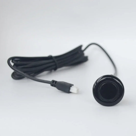 Sistema de radar de estacionamento ultrassônico com 4 sensores de 22 mm para ré. Disponível nas cores vermelho, preto, branco, prata, cinza, dourado e muito mais!