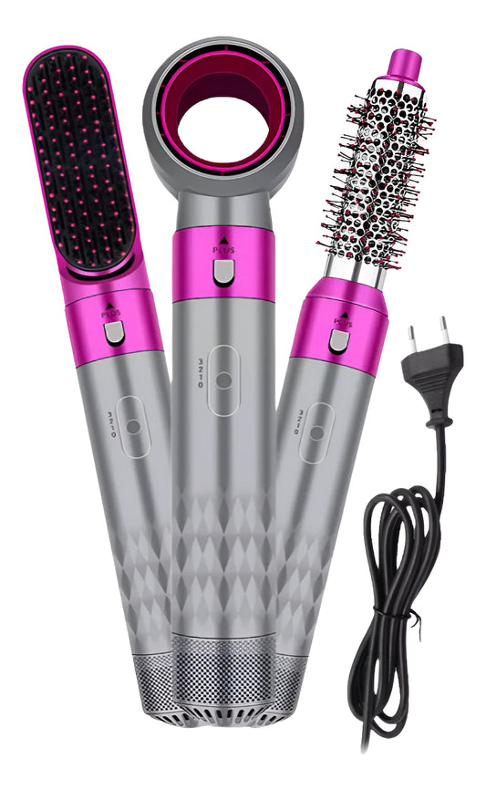 Escova Modeladora E Alisadora De Ar Quente 5 Em 1 Profission