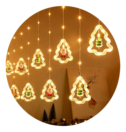 Pisca Pisca Cortina De Luz Led Natalina Arvore De Natal E Pa