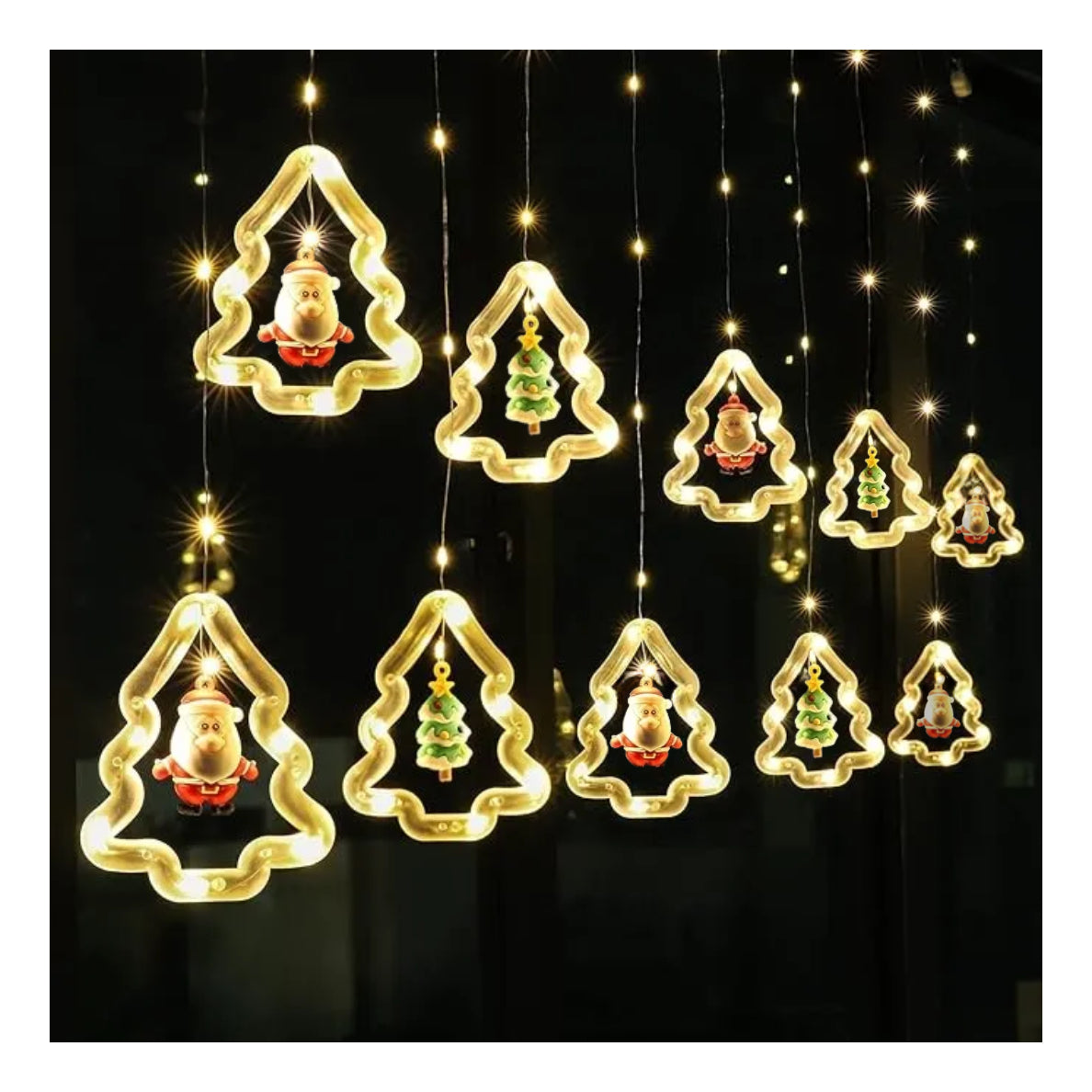 Pisca Pisca Cortina De Luz Led Natalina Arvore De Natal E Pa