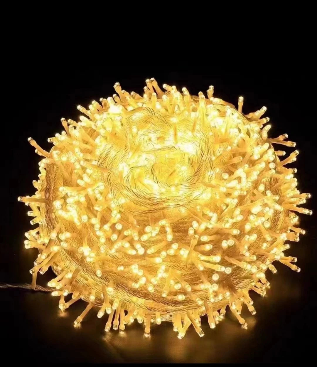 Cordão de luzes LED de 10 metros com 100 LEDs, AC 220V/110V, à prova d'água, para decoração de festas, Natal e casamentos.